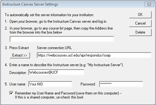 server settings