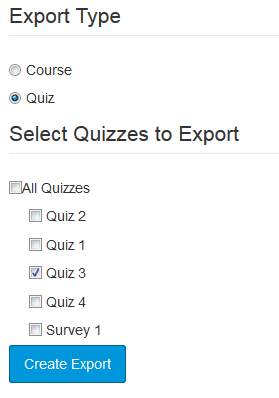 choose export type
