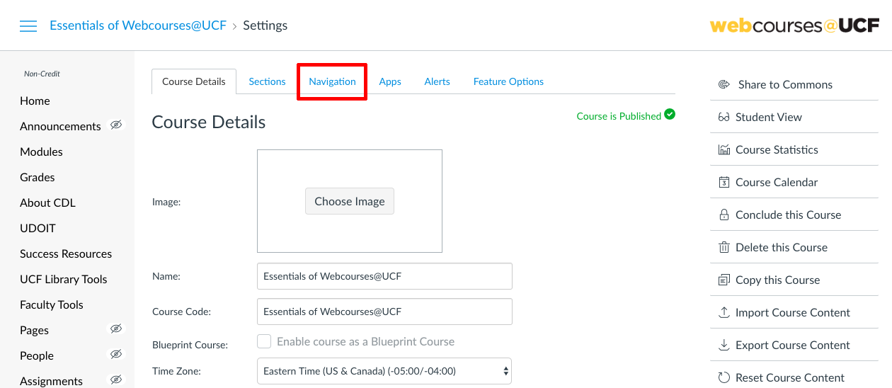 click navigation
