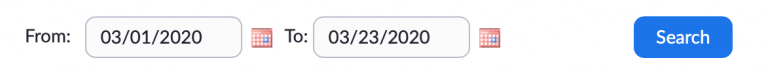Set the date range and click Search.