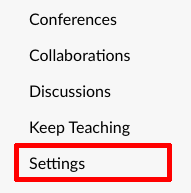 go to settings