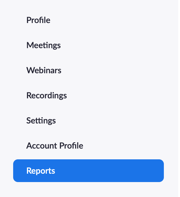 Click Reports in the navigation menu.