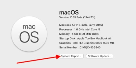 How to check for 32 bit apps on macOS Catalina