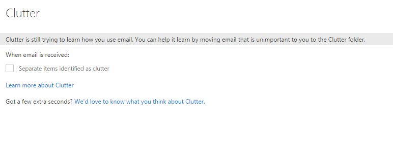 Clutter Options