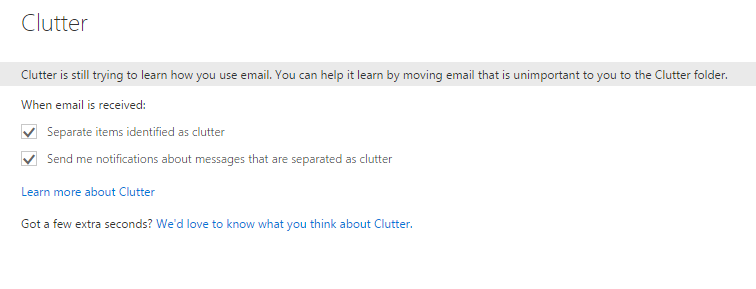 Clutter Options