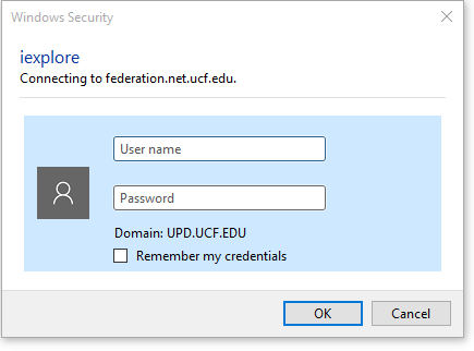 Windows Sign-in Prompt