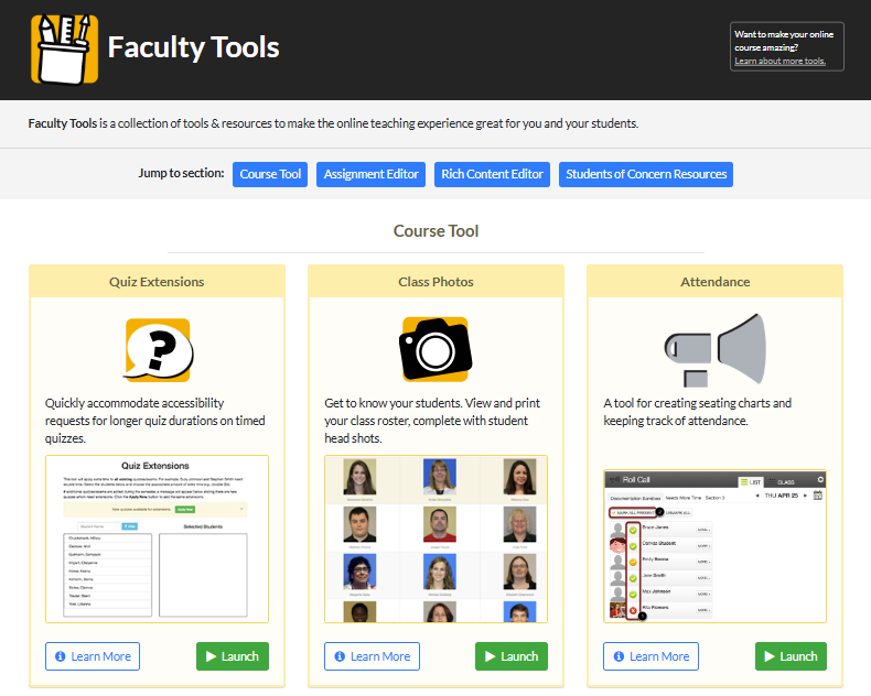 Faculty Tools